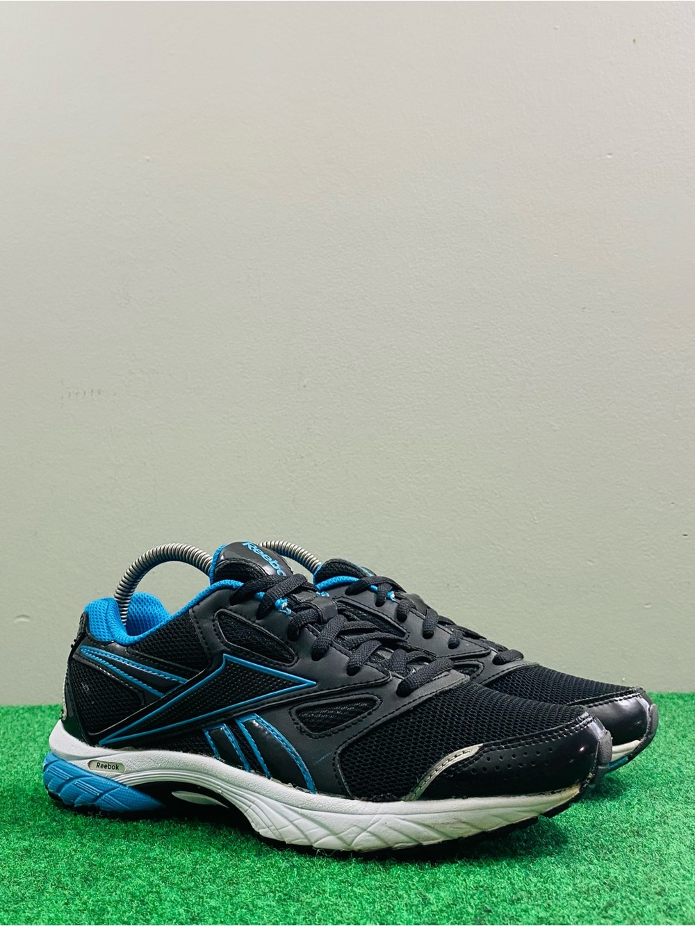Reebok Doublehall Women's Running Shoes Sneakers J88143 Black Blue Size 8
